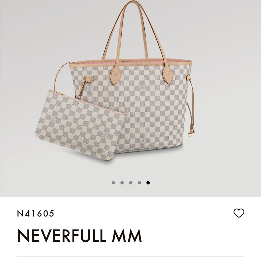 Louis Vuitton neverfull MM rose ballerine Damien azur 2019